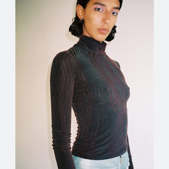 Eckhaus Latta Tops - Eckhaus Latta Shrunk Lo Fi Moire Top!